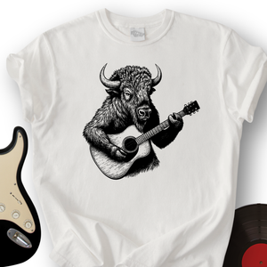 Bison Playing Guitar T-Shirt