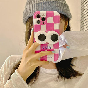 Big Eyes Checkered iPhone Case