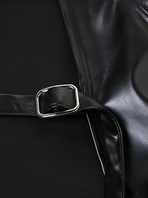 Cyberpunk Faux Leather Crop Jacket