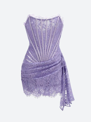 Strapless Lace Mini Dress