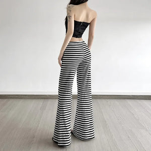 Striped Flare Sweatpants