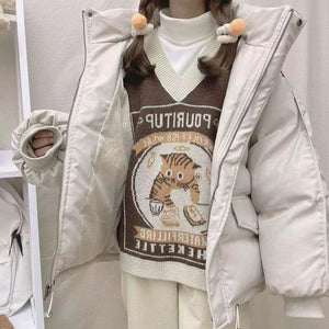 Vintage Cat Sweater Vest