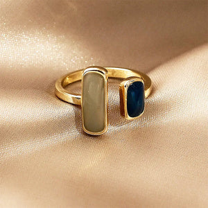 Double Stone Aesthetic Ring