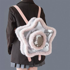 Furry Star-Shaped Backpack