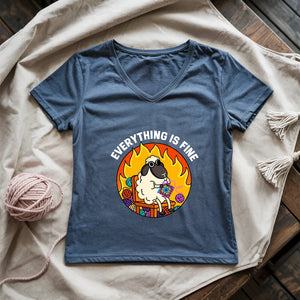 Everything Is Fine Lady V-neck