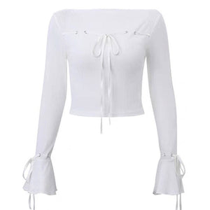 Front-Lace Coquette Top