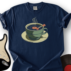 Coffee Cup Record Player T-Shirt