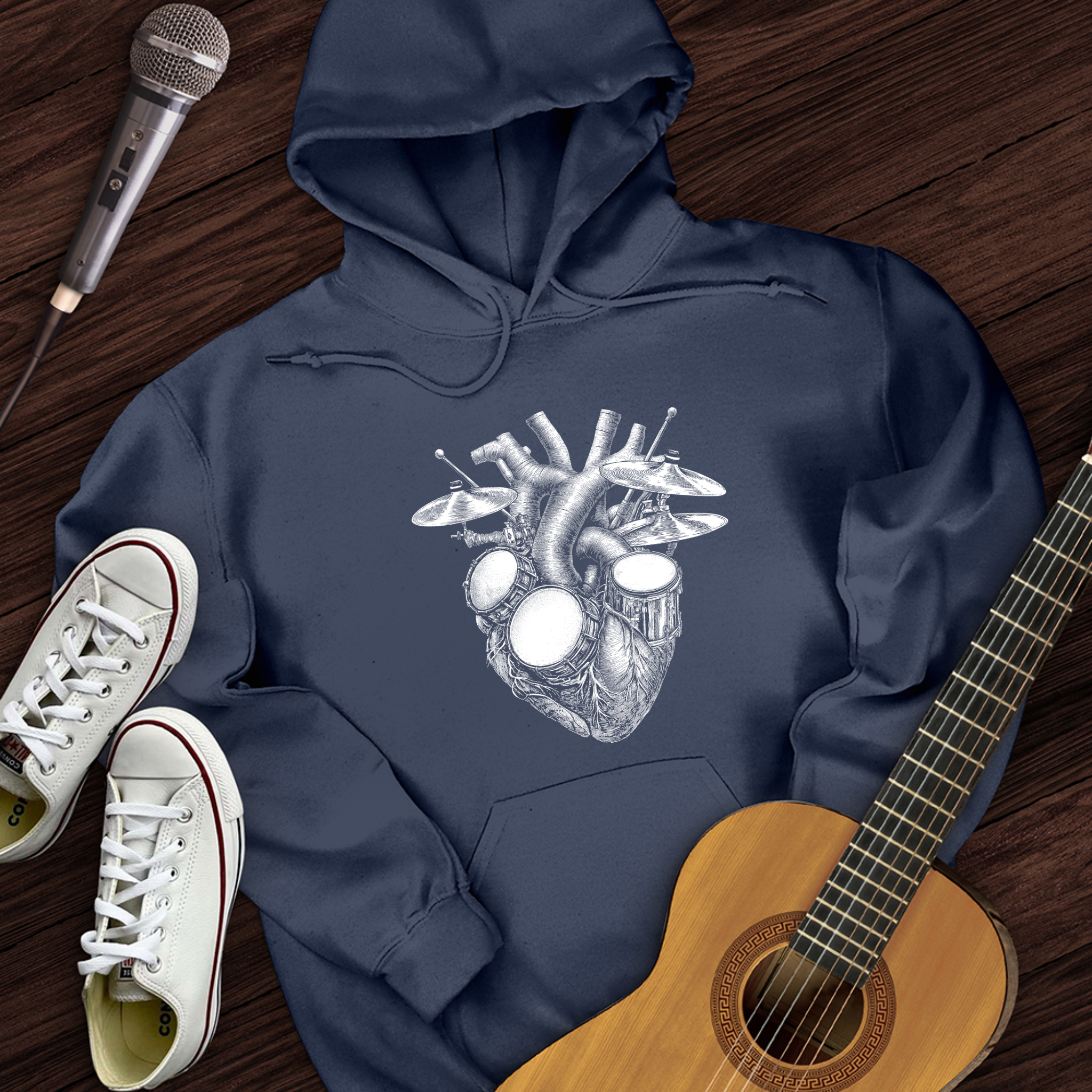 Drums Heart Hoodie