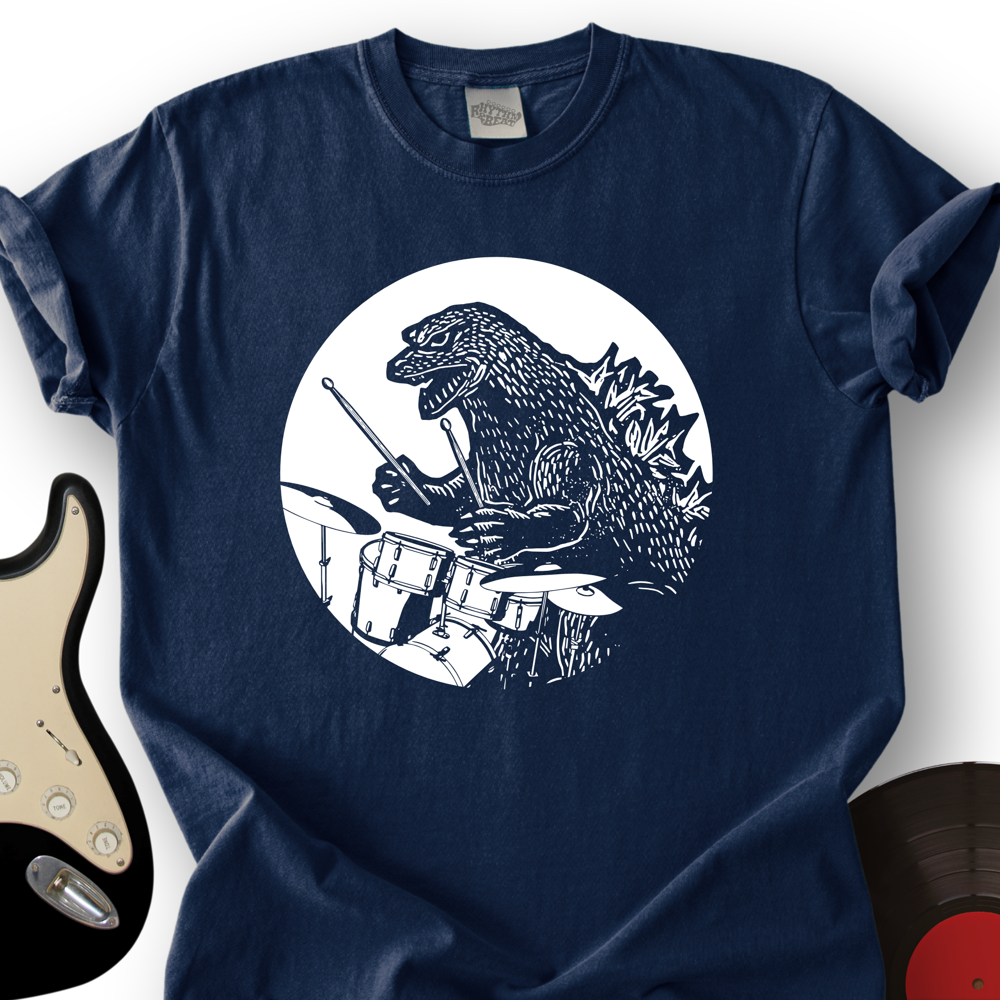 Dino Playing Drums T-Shirt