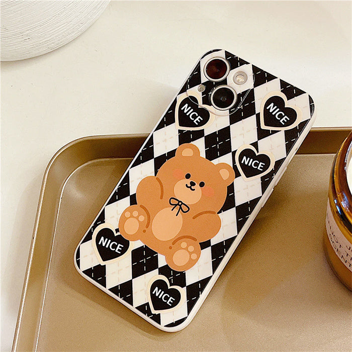 Argyle Bear iPhone Case