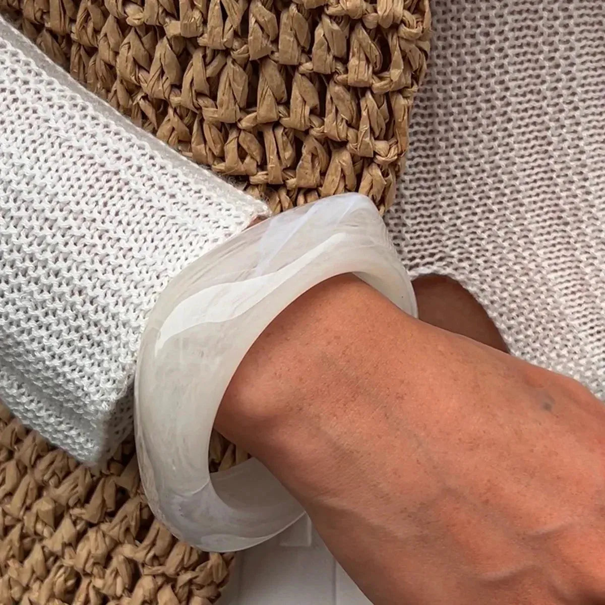 Geometric Chunky Resin Bracelet