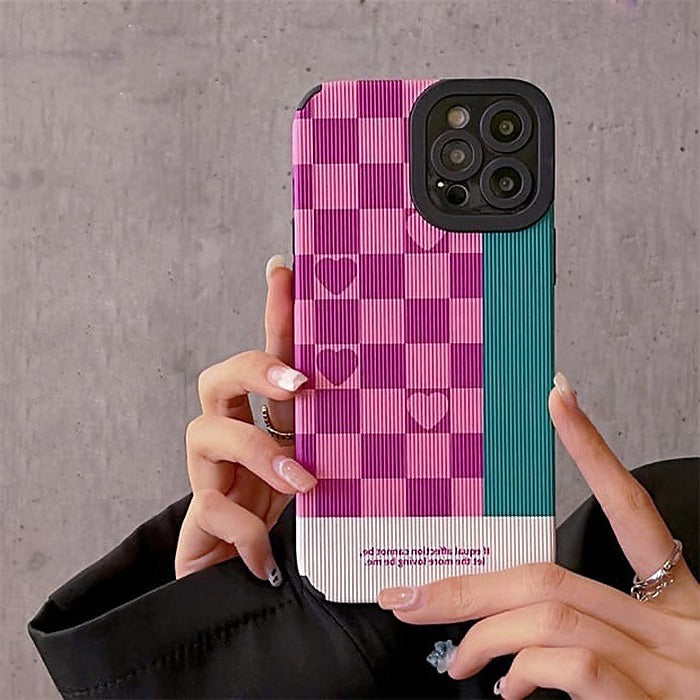 Heart Grid iPhone Case