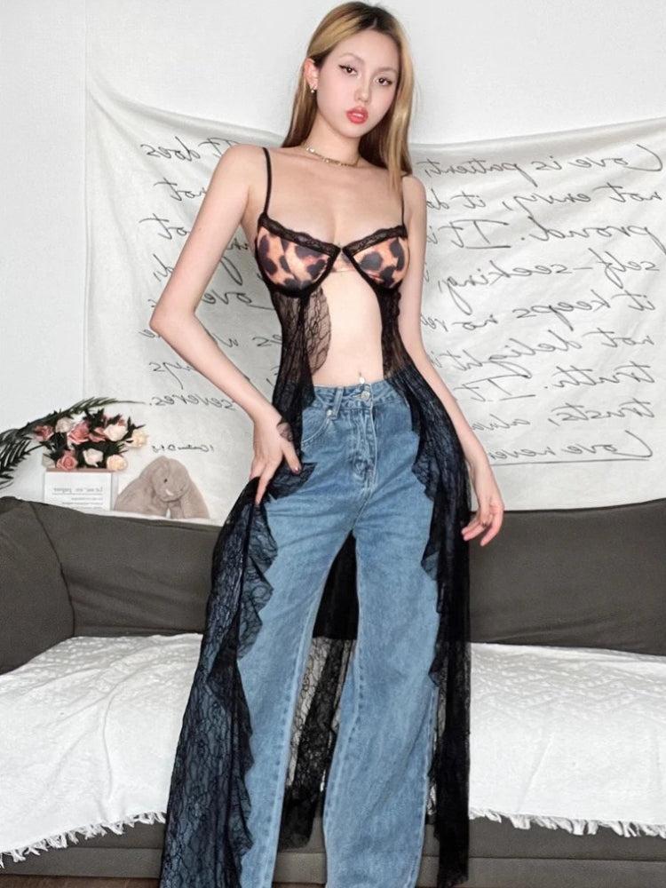 Leopard Lace Bra Top