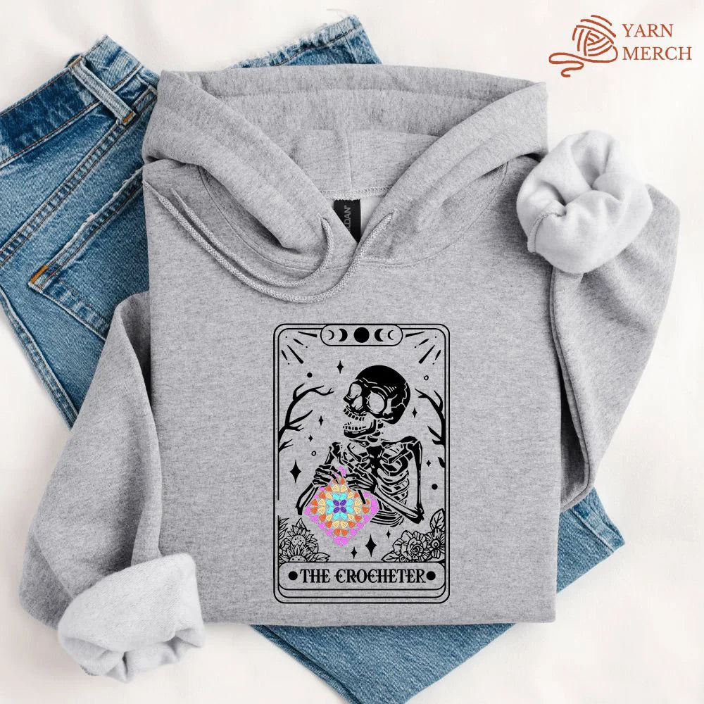 Skeleton Crocheter Tarot Hoodie
