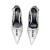 Old Money Aesthetic Lace Up Mules