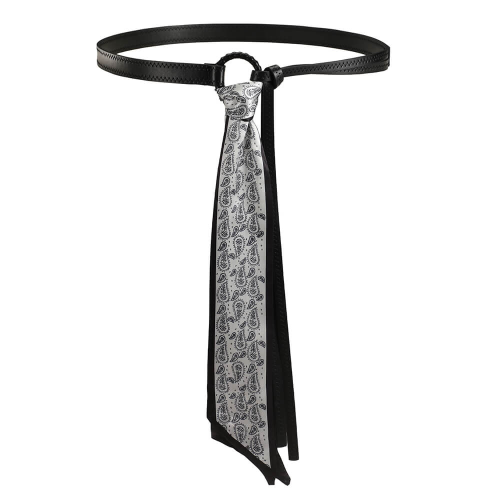 Indie Kid Patchwork Silk Tie Belt