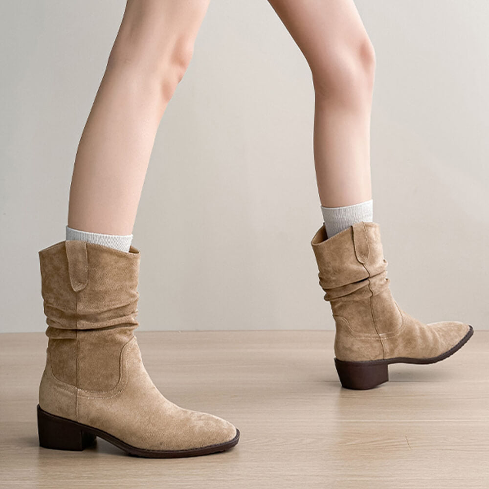 Midnight Paris Slouch Boots