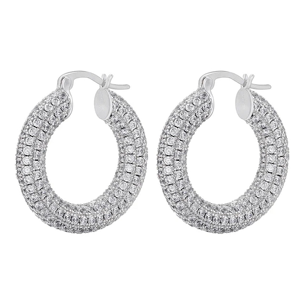 Personal Growth Rhinestone Hoops