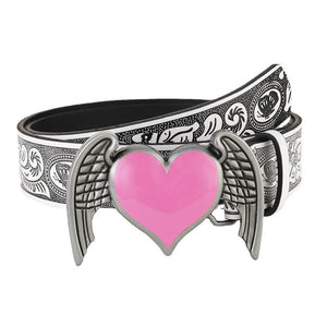 Y2K Aesthetic Angel Wings Heart Belt