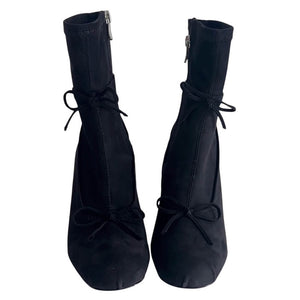 Balletcore Square-Toe Ankle Boots
