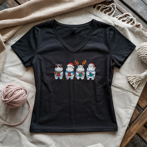 Hippo Knitmas Lady V-neck