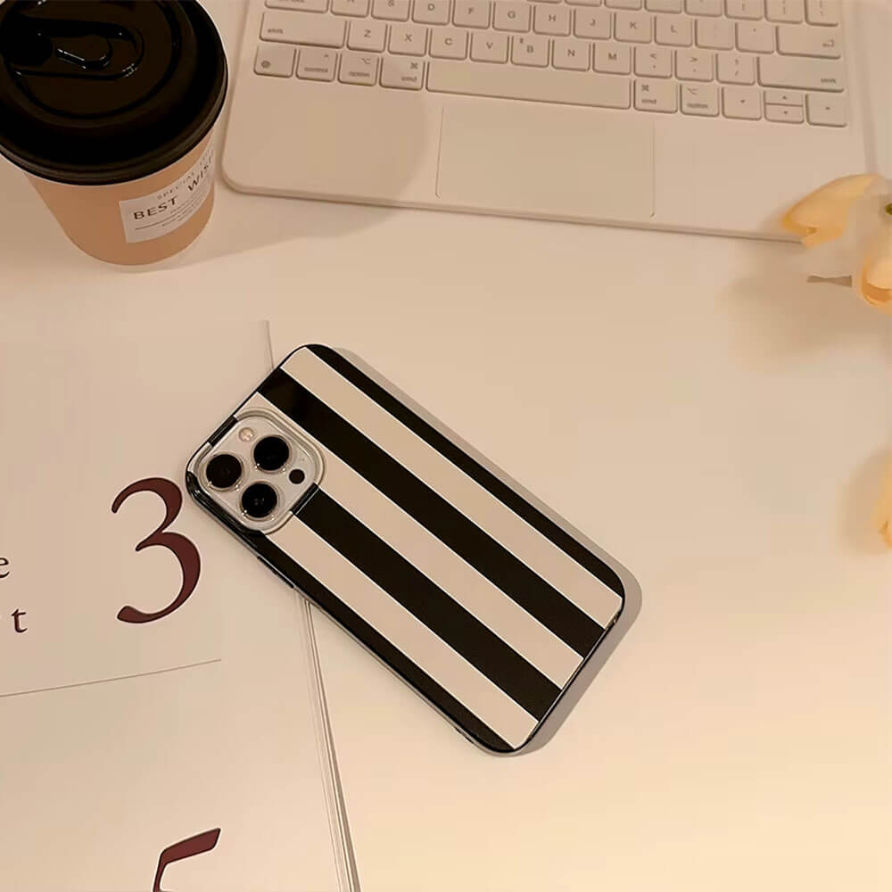 Black & White Striped iPhone Case