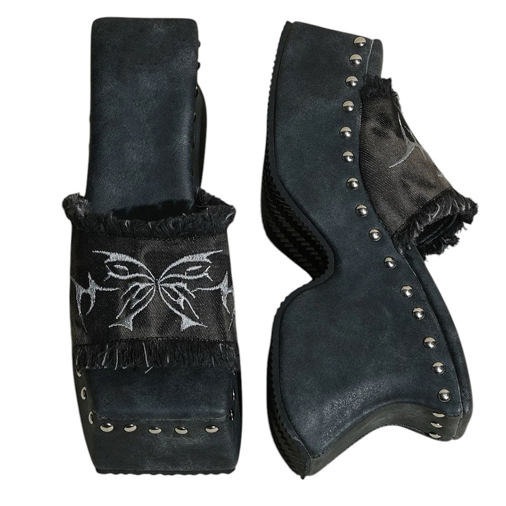Fairy Grunge Platform Slide Sandals