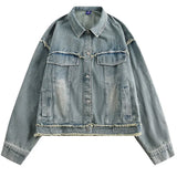 Butterfly Patch Y2K Denim Jacket