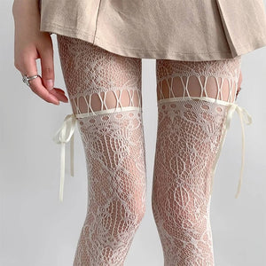 Coquette Bow Lace Tights