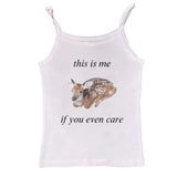 Fawn Print Cute Tank Top