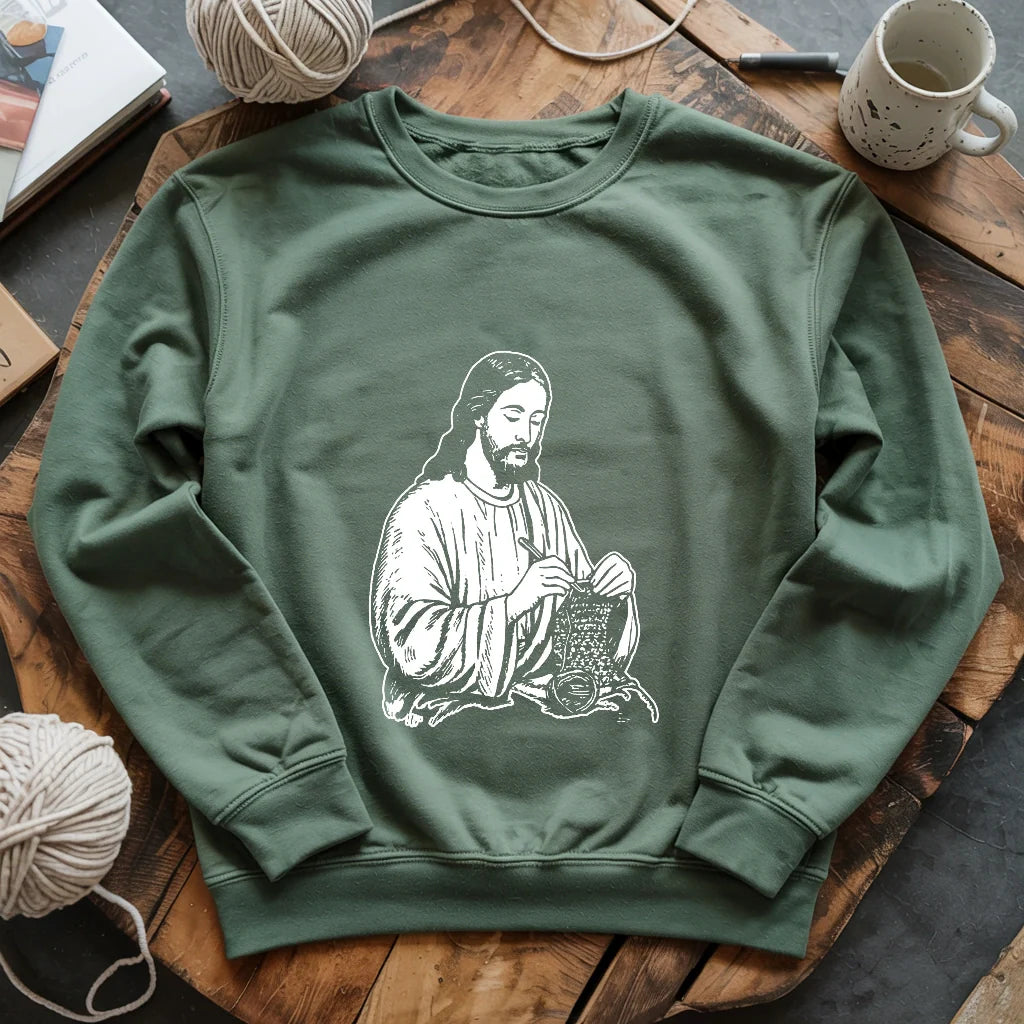 Jesus Crochet Sweatshirt