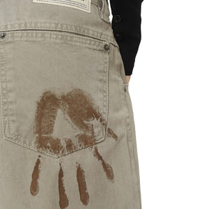 Handprint Wide-Leg Jeans