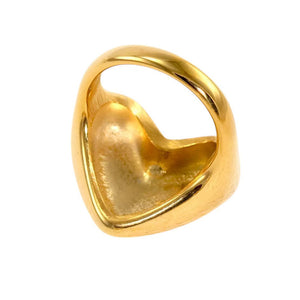 Chunky Heart Gold Ring