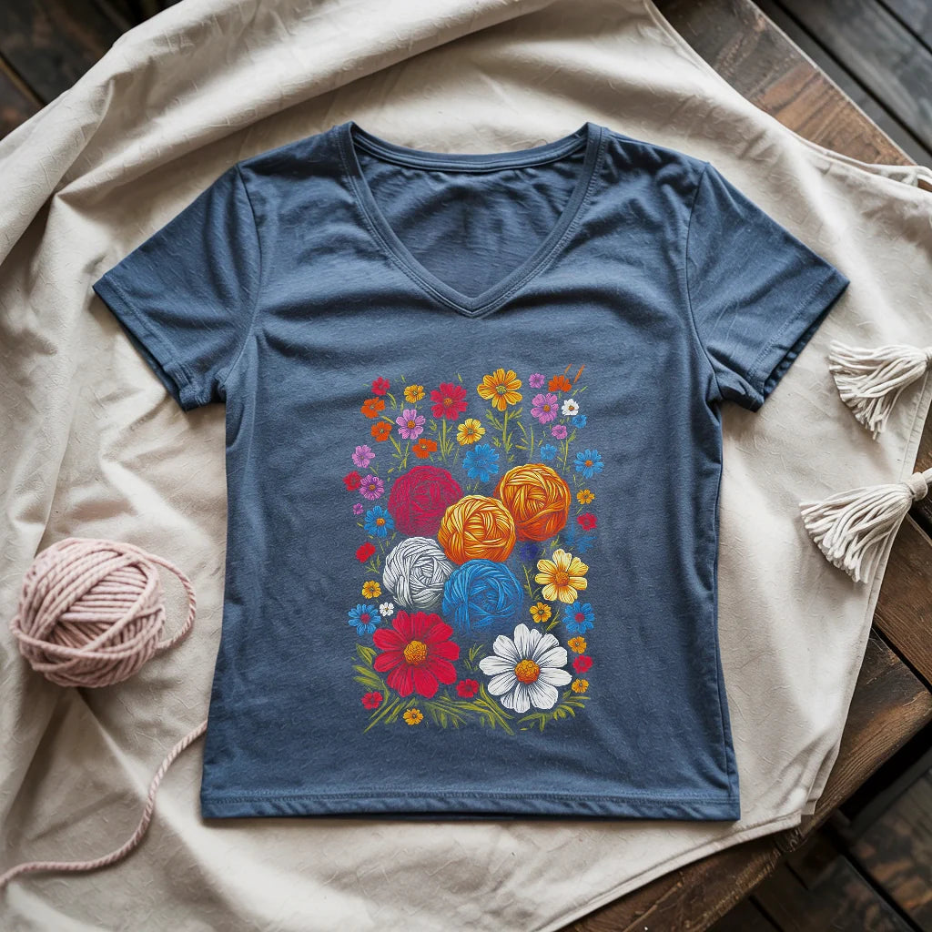 Yarn Bloom Lady V-neck
