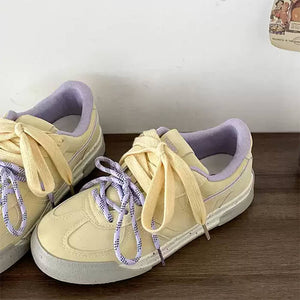 Lemon Cream & Lavender Sneakers