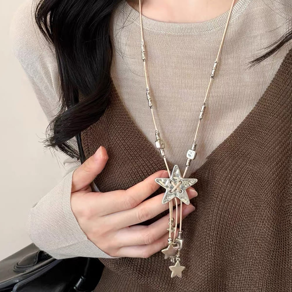 Long Star Charm Necklace
