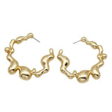 Metal Drops Hoop Earrings