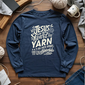 Jesus And Yarn Long Sleeve T-shirt