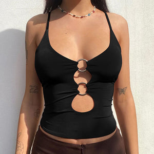 Cyber Celebrity O-Ring Cutout Top