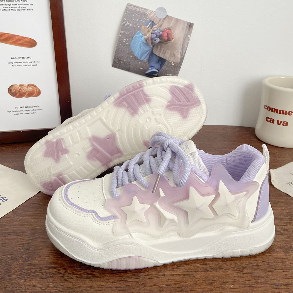 Pastel Aesthetic Star Sneakers