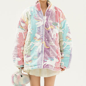 Pastel Unicorn Zip-Up Jacket
