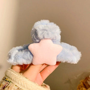 Plush Star Hair Claw Clip