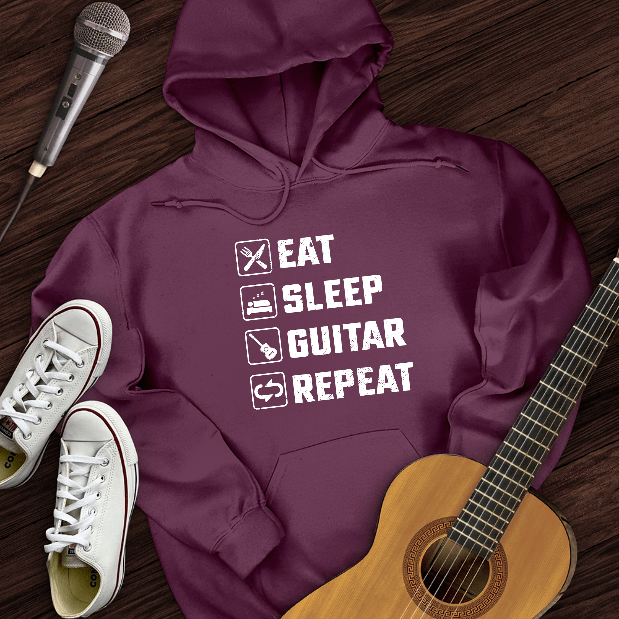 Eat, Sleep, Guitar, Repeat Hoodie