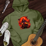 Fiery Drummer Guitar Hoodie
