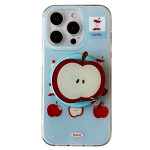 Red Apple Core Grip iPhone Case
