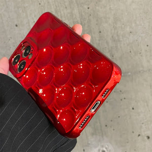 Pop of Red 3D Bubble iPhone Case