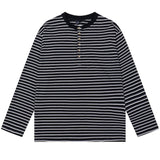 Relaxed Striped Button Up Long Sleeve Top