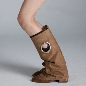 Round Cutout High Shaft Boots