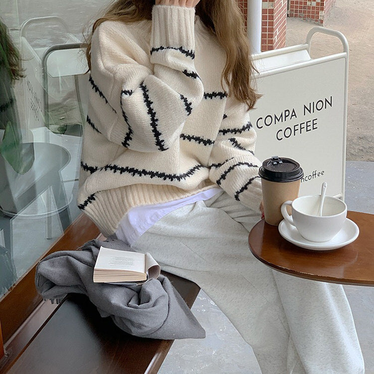 Minimalist Aesthetic Striped Sweater