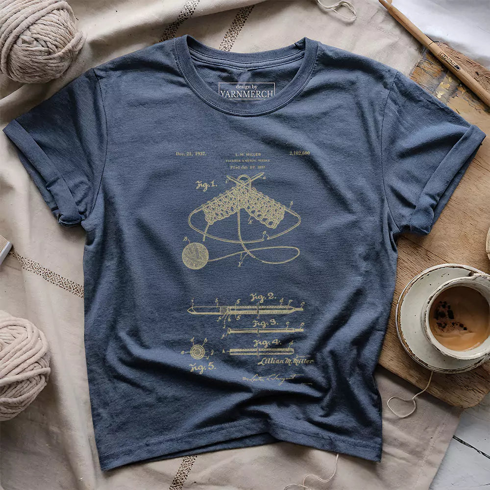 Vintage Knitting Pattern T-shirt